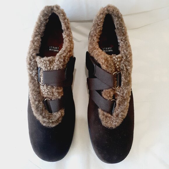 Stuart Weitzman Faux Fur Trim Shoes - Picture 5 of 12